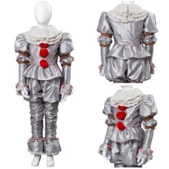 CosplaySky 2019 IT 2 Pennywise The Clown Outfit Suit Halloween Cosplay Costume For Kids Children New Arrivals