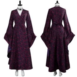 CosplaySky Game Of Thrones Season 8 Melisandre Red Hexagon Dress Dark Gown Cosplay Costume New Arrivals