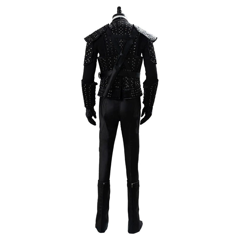 NewCosplay The Witcher Geralt Of Rivia Black Uniform Halloween Cosplay Costume 6 NewCosplay The Witcher Geralt Of Rivia Black Uniform Halloween Cosplay Costume