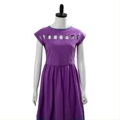 NewCosplay Stranger Things Season 3 Nancy Wheeler Purple Dress Cosplay Costume New Arrivals