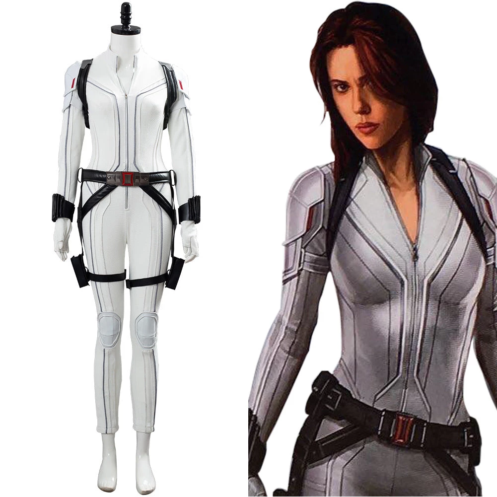 NewCosplay Black Widow Natasha Romanoff White Suit Costume Cosplay Costume New Arrivals 3 NewCosplay Black Widow Natasha Romanoff White Suit Costume Cosplay Costume New Arrivals