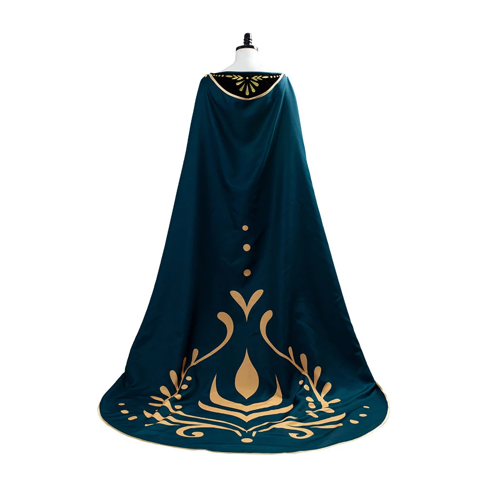 NewCosplay Frozen 2 Queen Anna Coronation Gown Dark Green Dress Cosplay Costume 6 NewCosplay Frozen 2 Queen Anna Coronation Gown Dark Green Dress Cosplay Costume