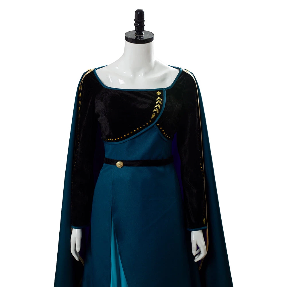 NewCosplay Frozen 2 Queen Anna Coronation Gown Dark Green Dress Cosplay Costume 11 NewCosplay Frozen 2 Queen Anna Coronation Gown Dark Green Dress Cosplay Costume