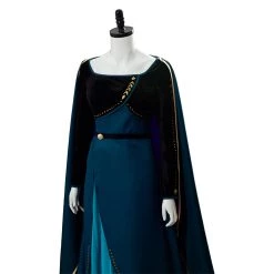 NewCosplay Frozen 2 Queen Anna Coronation Gown Dark Green Dress Cosplay Costume 26 NewCosplay Frozen 2 Queen Anna Coronation Gown Dark Green Dress Cosplay Costume
