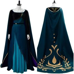 NewCosplay Frozen 2 Queen Anna Coronation Gown Dark Green Dress Cosplay Costume 29 NewCosplay Frozen 2 Queen Anna Coronation Gown Dark Green Dress Cosplay Costume