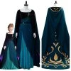 NewCosplay Frozen 2 Queen Anna Coronation Gown Dark Green Dress Cosplay Costume 2 NewCosplay Frozen 2 Queen Anna Coronation Gown Dark Green Dress Cosplay Costume