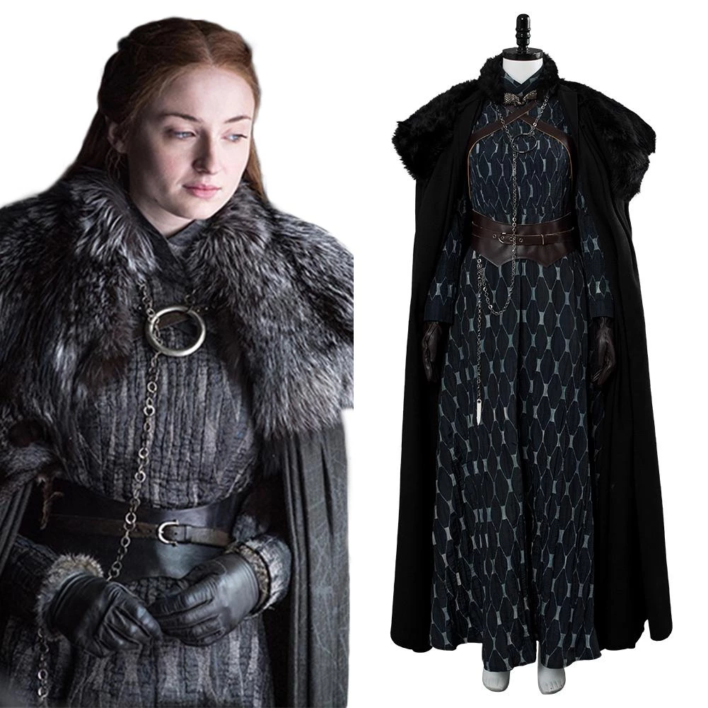 CosplaySky New Arrivals Game Of Thrones 8 Sansa Stark Woman Halloween Costume Cosplay Costume 3 CosplaySky New Arrivals Game Of Thrones 8 Sansa Stark Woman Halloween Costume Cosplay Costume