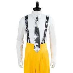 NewCosplay The Mask Jim Carrey Yellow Suit Men Uniform Outfit Halloween Carnival Costume Cosplay Costume New Arrivals