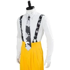 NewCosplay The Mask Jim Carrey Yellow Suit Men Uniform Outfit Halloween Carnival Costume Cosplay Costume New Arrivals