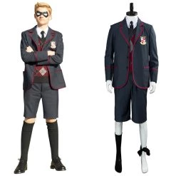 CosplaySky The Umbrella Academy School Uniform Boys Luther Spaceboy School Outfit Cosplay Costume New Arrivals