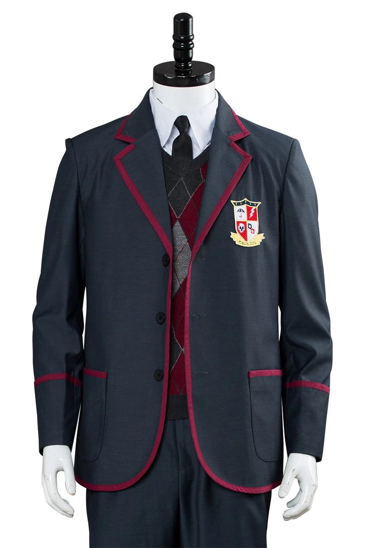 CosplaySky The Umbrella Academy School Uniform Boys Luther Spaceboy School Outfit Cosplay Costume New Arrivals 11 CosplaySky The Umbrella Academy School Uniform Boys Luther Spaceboy School Outfit Cosplay Costume New Arrivals