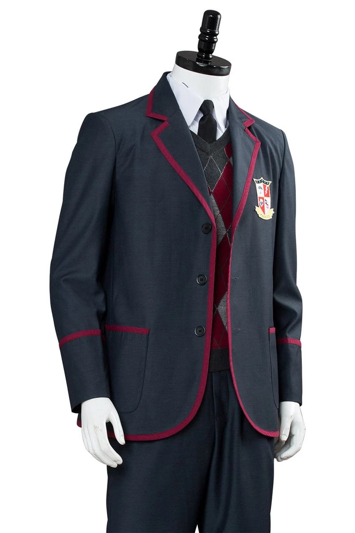 CosplaySky The Umbrella Academy School Uniform Boys Luther Spaceboy School Outfit Cosplay Costume New Arrivals 4 CosplaySky The Umbrella Academy School Uniform Boys Luther Spaceboy School Outfit Cosplay Costume New Arrivals