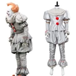 CosplaySky IT 2 Pennywise Clown Outfit Cosplay Costume Stephen King Adult Men Women New Arrivals