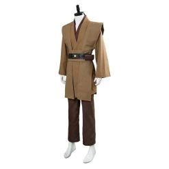 CosplaySky Star Wars Obi Wan Kenobi Jedi Cosplay Costume Brown Version No Cloak