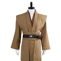 CosplaySky Star Wars Obi Wan Kenobi Jedi Cosplay Costume Brown Version No Cloak