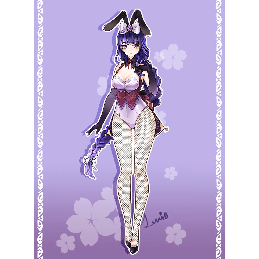 NewCosplay New Arrivals Genshin Impact Baal Bunny Girls Halloween Original Design Cosplay Costume - Cossky® 15 NewCosplay New Arrivals Genshin Impact Baal Bunny Girls Halloween Original Design Cosplay Costume - Cossky®