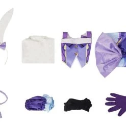 Fandombuy New Arrivals Genshin Impact Keqing Original Design Cosplay Costume Bunny Girls Jumpsuit Outfits