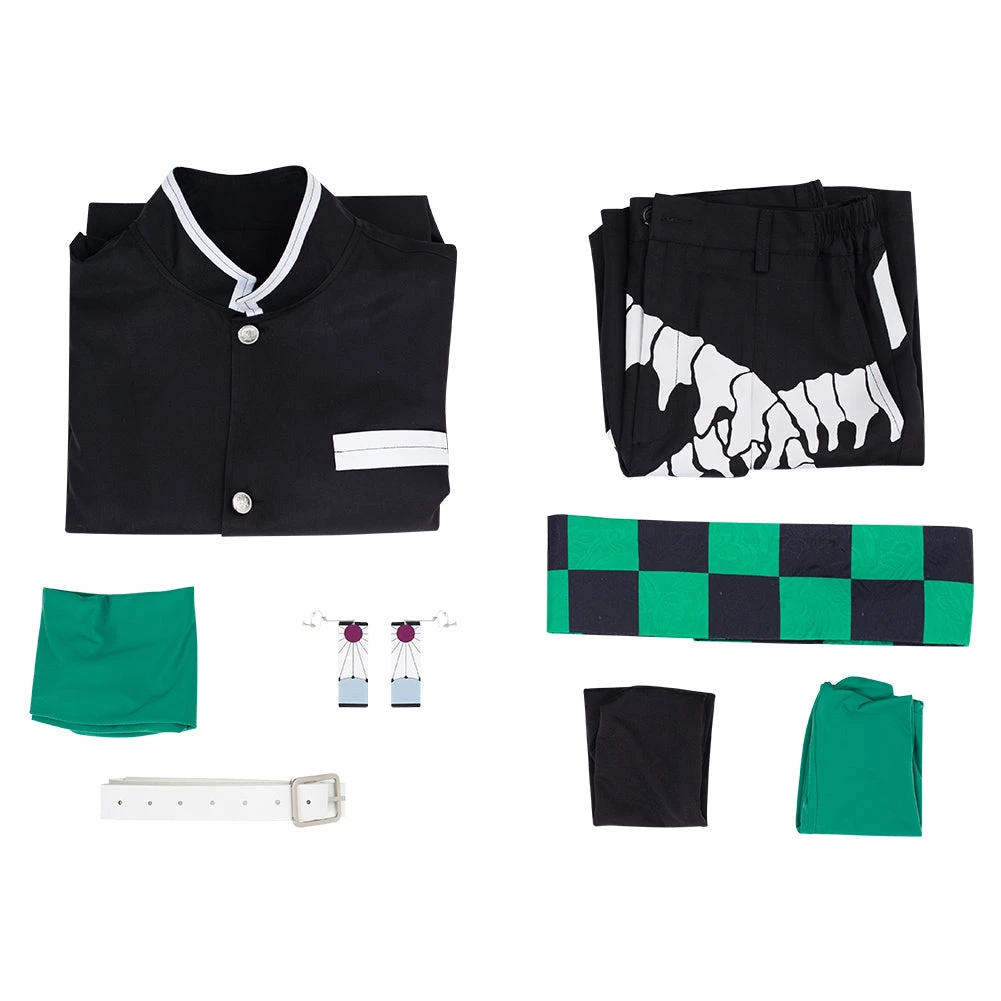 CosplaySky Kamado Tanjiro Demon Slayer Halloween Kimono Original Design Cosplay Costume 13 CosplaySky Kamado Tanjiro Demon Slayer Halloween Kimono Original Design Cosplay Costume