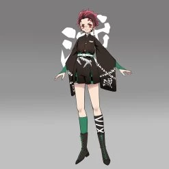 CosplaySky Kamado Tanjiro Demon Slayer Halloween Kimono Original Design Cosplay Costume