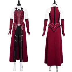 NewCosplay Wandavision Scarlet Witch Cosplay Costume Mask Outfits Halloween Carnival Suit New Arrivals