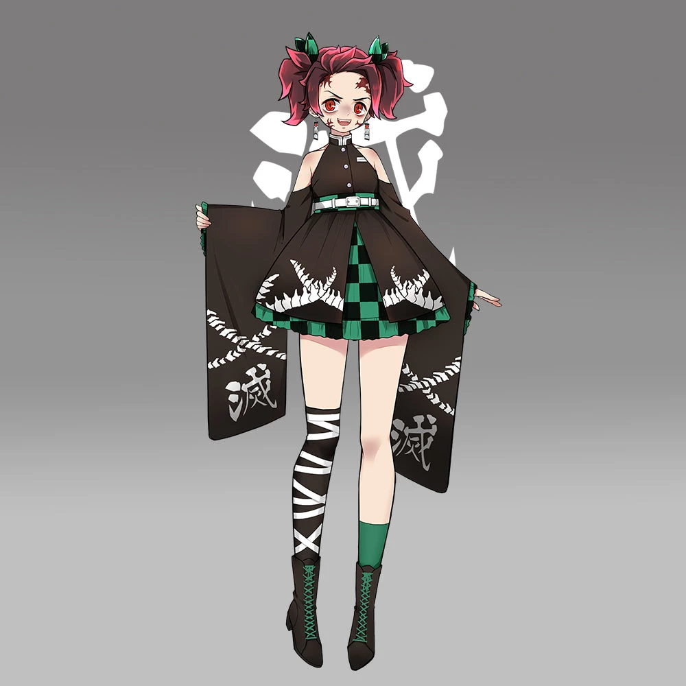 CosplaySky Kamado Tanjiro Demon Slayer Halloween Kimono Original Design Cosplay Costume 3 CosplaySky Kamado Tanjiro Demon Slayer Halloween Kimono Original Design Cosplay Costume