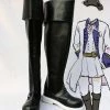 NewCosplay Axis Power Hetalia Cosplay Black Boots Shoes