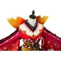 NewCosplay Love Live ! Hanamaru Kunikida Aqours Maple Leafs Ver Kimono Cosplay Costume