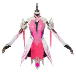 New Cosplaysky New Arrivals Overwatch Mercy Angela Ziegler Outfit Pink Mercy Skin Cosplay Costume