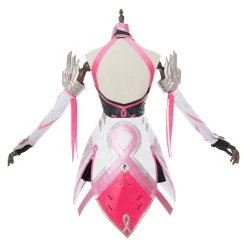 New Cosplaysky New Arrivals Overwatch Mercy Angela Ziegler Outfit Pink Mercy Skin Cosplay Costume