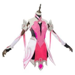 New Cosplaysky New Arrivals Overwatch Mercy Angela Ziegler Outfit Pink Mercy Skin Cosplay Costume