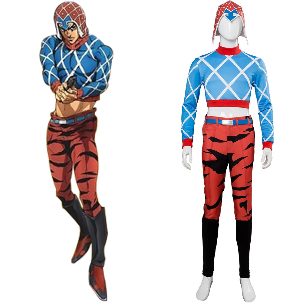 New Cosplaysky New Arrivals JoJo's Bizarre Adventure: Golden Wind Guido Mista Cosplay Costume 3 New Cosplaysky New Arrivals JoJo's Bizarre Adventure: Golden Wind Guido Mista Cosplay Costume