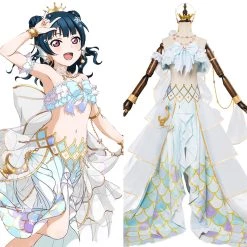 New Cosplaysky LoveLive Mermaid Festa Tsushima Yoshiko Cosplay Costume Awakening Dress New Arrivals