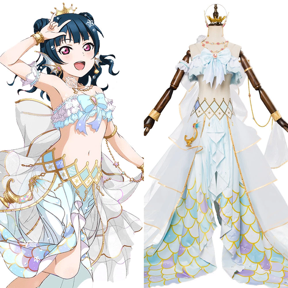 New Cosplaysky LoveLive Mermaid Festa Tsushima Yoshiko Cosplay Costume Awakening Dress New Arrivals 3 New Cosplaysky LoveLive Mermaid Festa Tsushima Yoshiko Cosplay Costume Awakening Dress New Arrivals