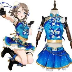 New Cosplaysky New Arrivals LoveLive Aqours China Dress Ver Watanabe You Cosplay Costume