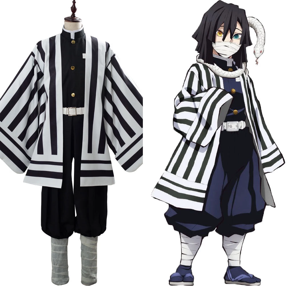 New Cosplaysky Demon Slayer: Kimetsu No Yaiba Iguro Obanai Costume Uniform Cosplay Costume 3 New Cosplaysky Demon Slayer: Kimetsu No Yaiba Iguro Obanai Costume Uniform Cosplay Costume