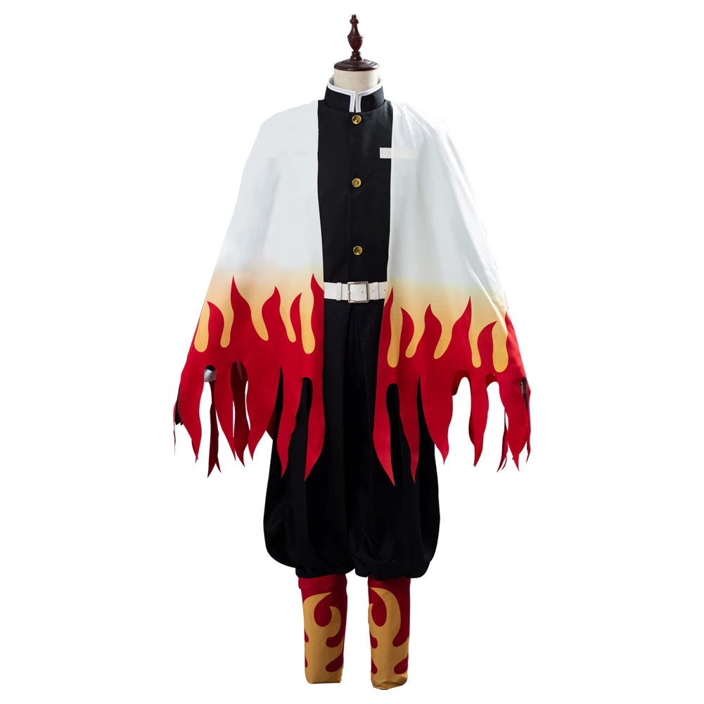 NewCosplay Demon Slayer: Kimetsu No Yaiba Rengoku Kyoujuro/Kyoujurou Outfit Cosplay Costume 4 NewCosplay Demon Slayer: Kimetsu No Yaiba Rengoku Kyoujuro/Kyoujurou Outfit Cosplay Costume