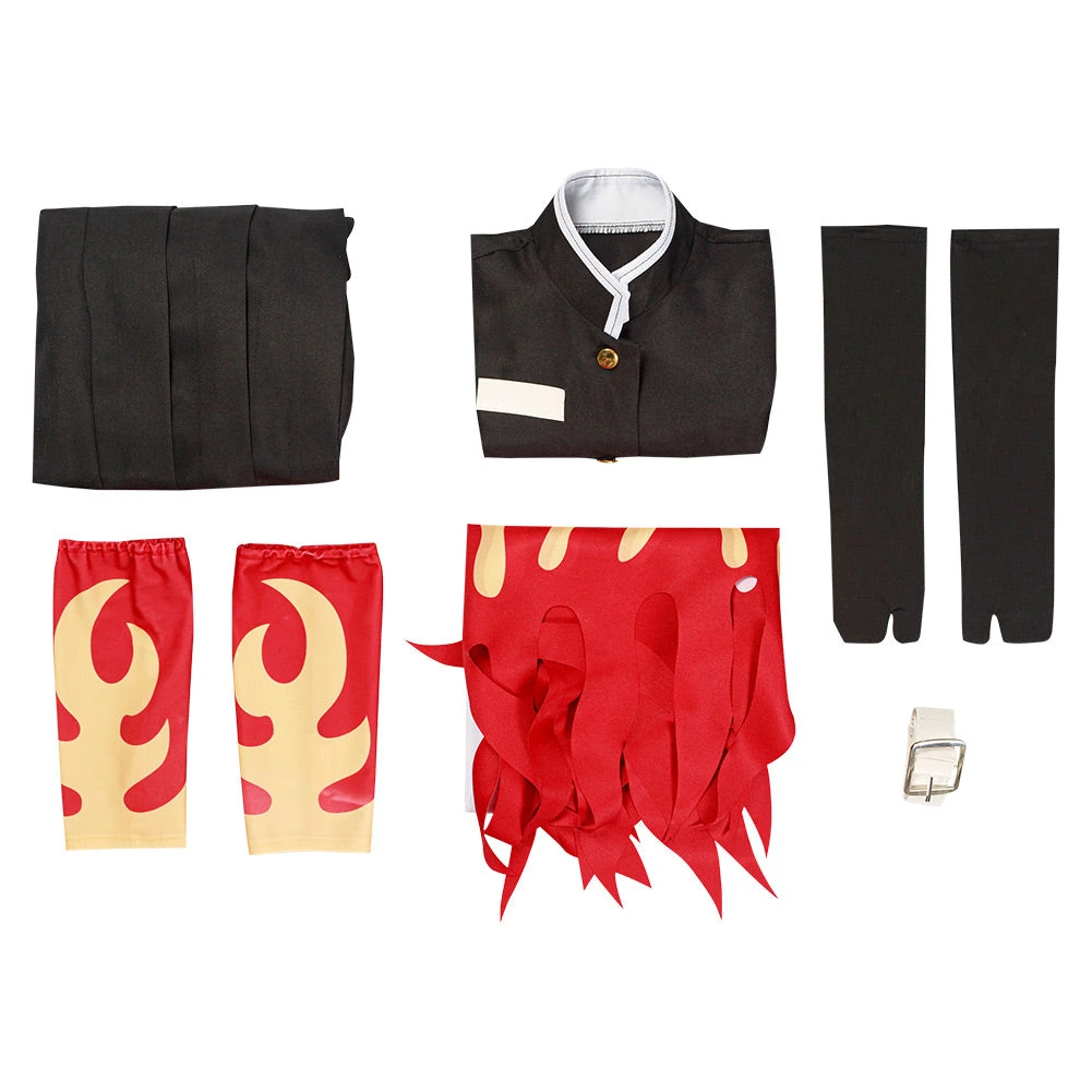 NewCosplay Demon Slayer: Kimetsu No Yaiba Rengoku Kyoujurou Cosplay Costume For Kids Children 11 NewCosplay Demon Slayer: Kimetsu No Yaiba Rengoku Kyoujurou Cosplay Costume For Kids Children