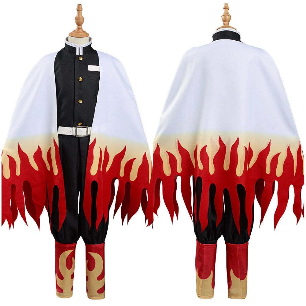 NewCosplay Demon Slayer: Kimetsu No Yaiba Rengoku Kyoujurou Cosplay Costume For Kids Children 3 NewCosplay Demon Slayer: Kimetsu No Yaiba Rengoku Kyoujurou Cosplay Costume For Kids Children