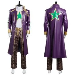 NewCosplay JoJo's Bizarre Adventure: Stone Ocean Kujo Jotaro Pants Coat Outfits Halloween Carnival Suit Cosplay Costume