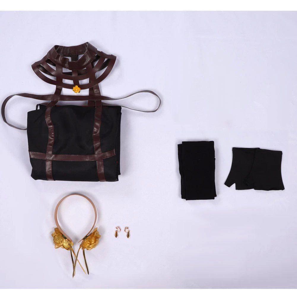 NewCosplay SPY×FAMILY Yor Forger Cosplay Costume Dress Headband Earring Outfits Halloween Carnival Suit 4 NewCosplay SPY×FAMILY Yor Forger Cosplay Costume Dress Headband Earring Outfits Halloween Carnival Suit