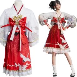 Cossky Game Naraka: Bladepoint -Kurumi Cosplay Costume Halloween Carnival Suit New Arrivals