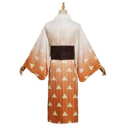 New Cosplaysky Demon Slayer Agatsuma Zenitsu Cosplay Costume Kimono Outfits Halloween Carnival Suit