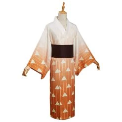 New Cosplaysky Demon Slayer Agatsuma Zenitsu Cosplay Costume Kimono Outfits Halloween Carnival Suit
