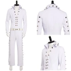 Fansholiday Elvis 2022 Elvis Aron Presley Deluxe Cosplay Costume Outfits Halloween Carnival Suit New Arrivals