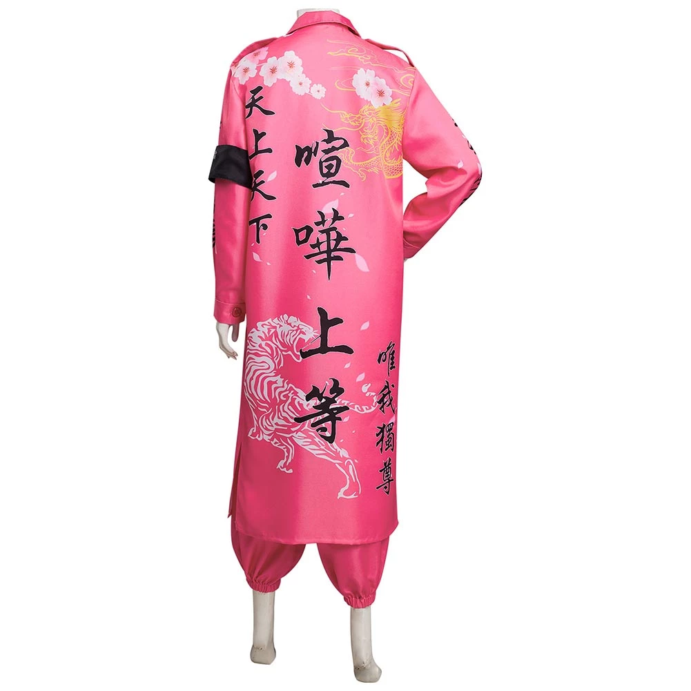 NewCosplay Japanese Bosozoku Kimono Cosplay Costume Pink Coat Pants Outfits Halloween Carnival Suit 6 NewCosplay Japanese Bosozoku Kimono Cosplay Costume Pink Coat Pants Outfits Halloween Carnival Suit
