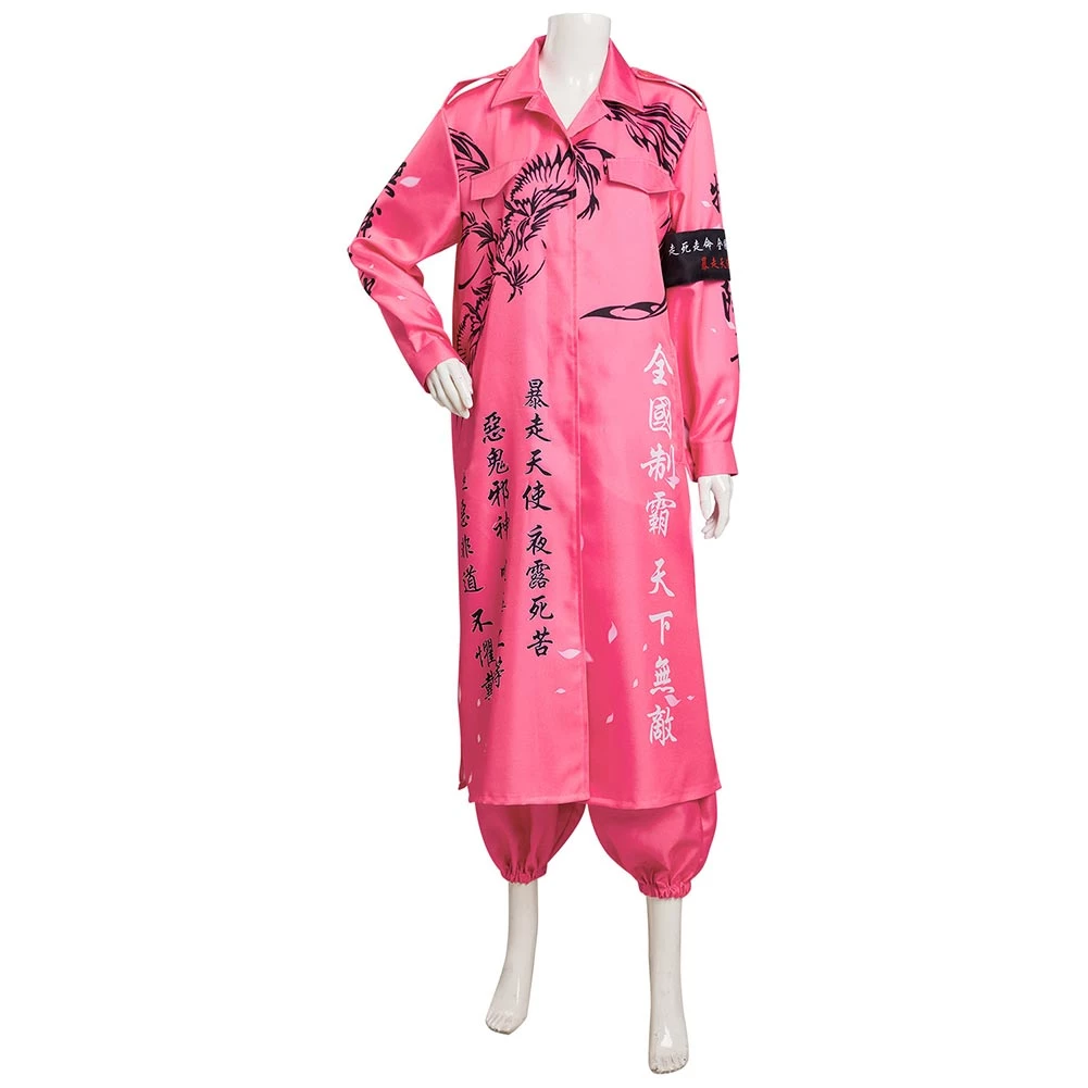 NewCosplay Japanese Bosozoku Kimono Cosplay Costume Pink Coat Pants Outfits Halloween Carnival Suit 8 NewCosplay Japanese Bosozoku Kimono Cosplay Costume Pink Coat Pants Outfits Halloween Carnival Suit