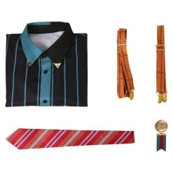 Fandomsky Ensemble Stars - Amagi Hiiro Cosplay Costume Shirt Necktie Belt Outfits Halloween Carnival Suit