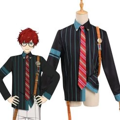 Fandomsky Ensemble Stars - Amagi Hiiro Cosplay Costume Shirt Necktie Belt Outfits Halloween Carnival Suit