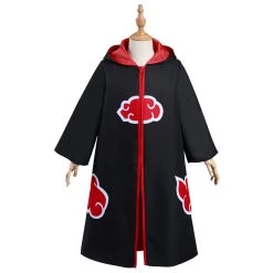 NewCosplay Naruto Akatsuki Kids Children Hooded Zip Up Coat Halloween Carnival Suit Cosplay Costume