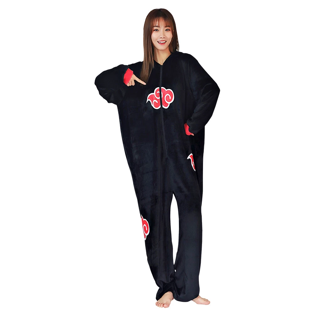 NewCosplay Naruto Akatsuki Cloud Pajama Adult Unisex Sleepwear Cosplay Costume New Arrivals 8 NewCosplay Naruto Akatsuki Cloud Pajama Adult Unisex Sleepwear Cosplay Costume New Arrivals